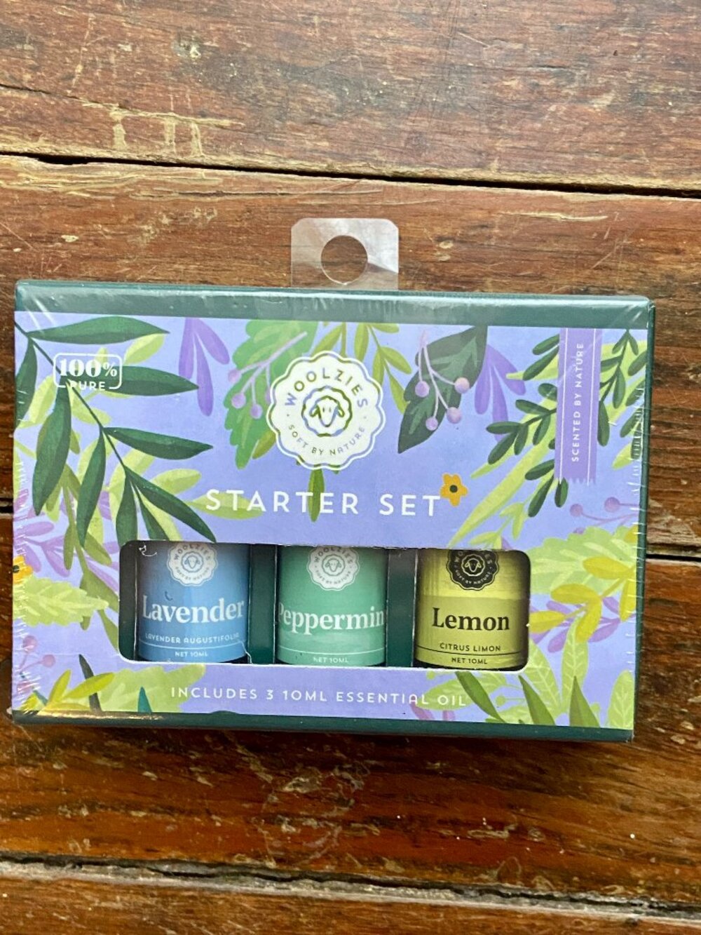 WOOLZIES 100% Pure Essential Oil Blend Starter Set 3 x 10 ml Lavender Mint Lemon